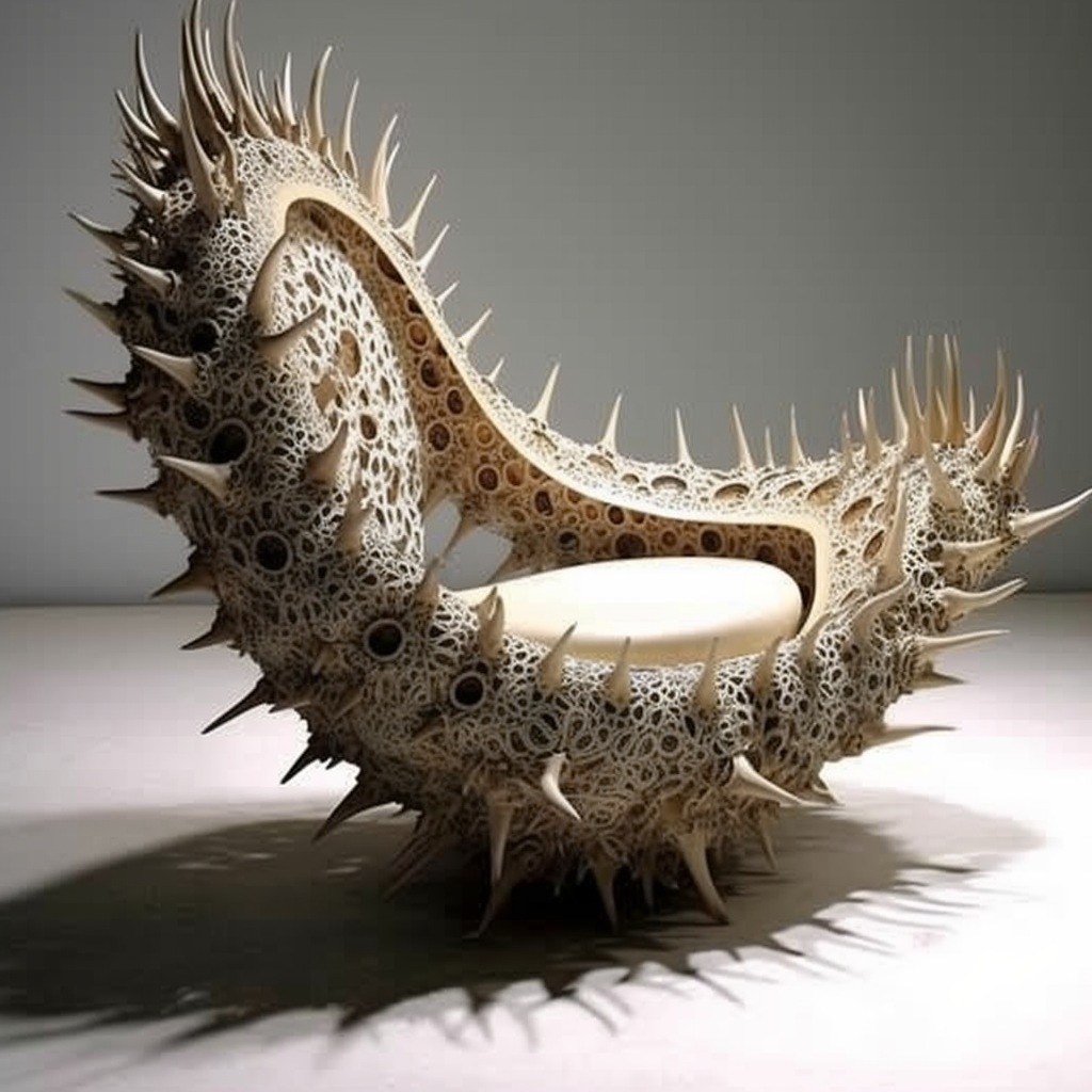 Thorny biomorphic chair concept