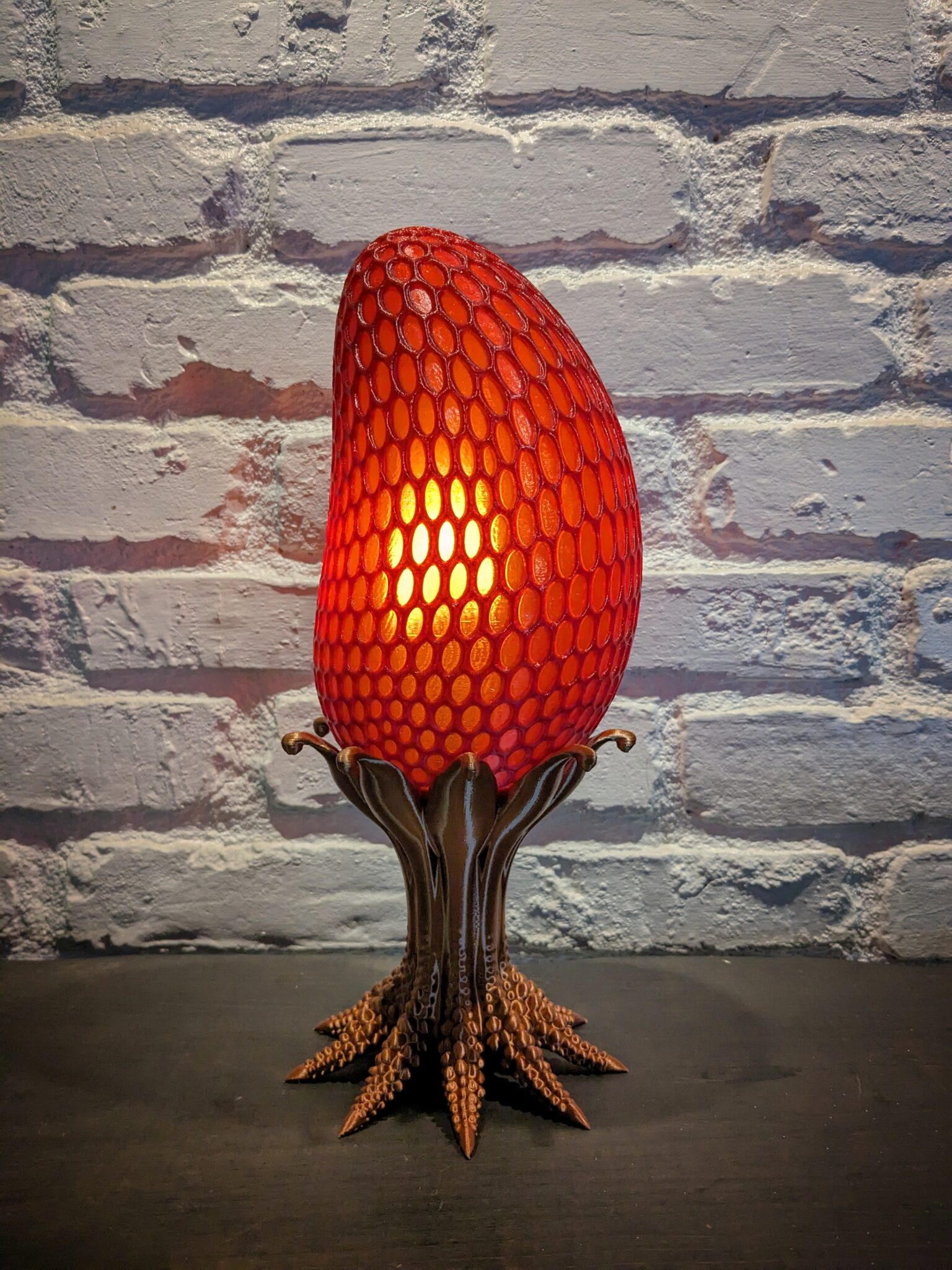 The Griffin Egg Light Sculpture with color variations